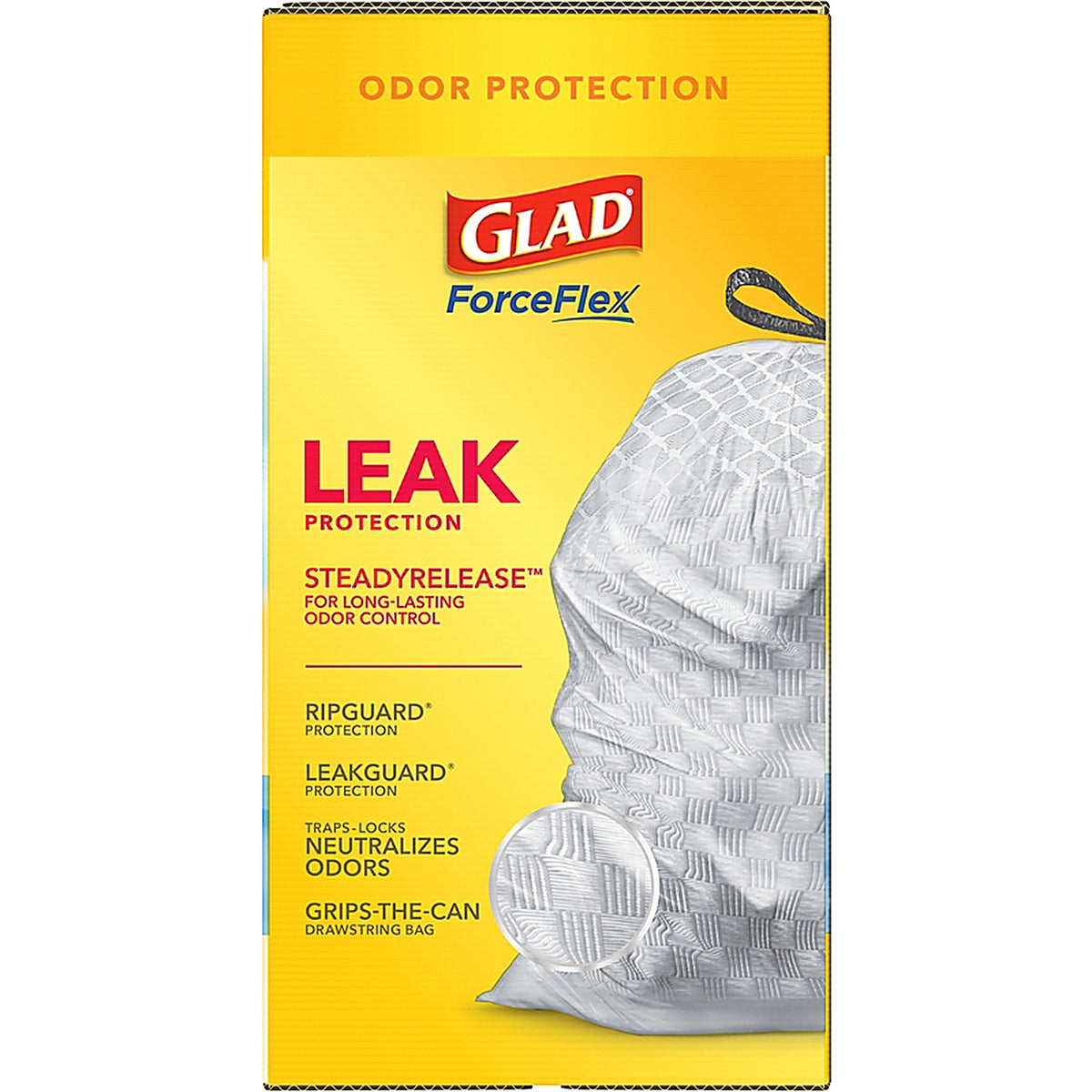 Glad 78554 Force Flex 13 gal Fresh Scent Tall Kitchen Bags Drawstring 110 pk