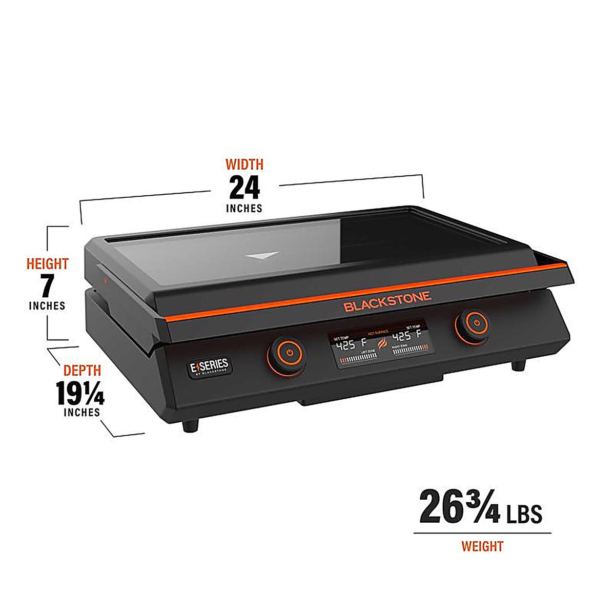 Blackstone 8001 E-Series 22 in. L X 9.29 in. W Cast Aluminum Nonstick Surface Electric Griddles