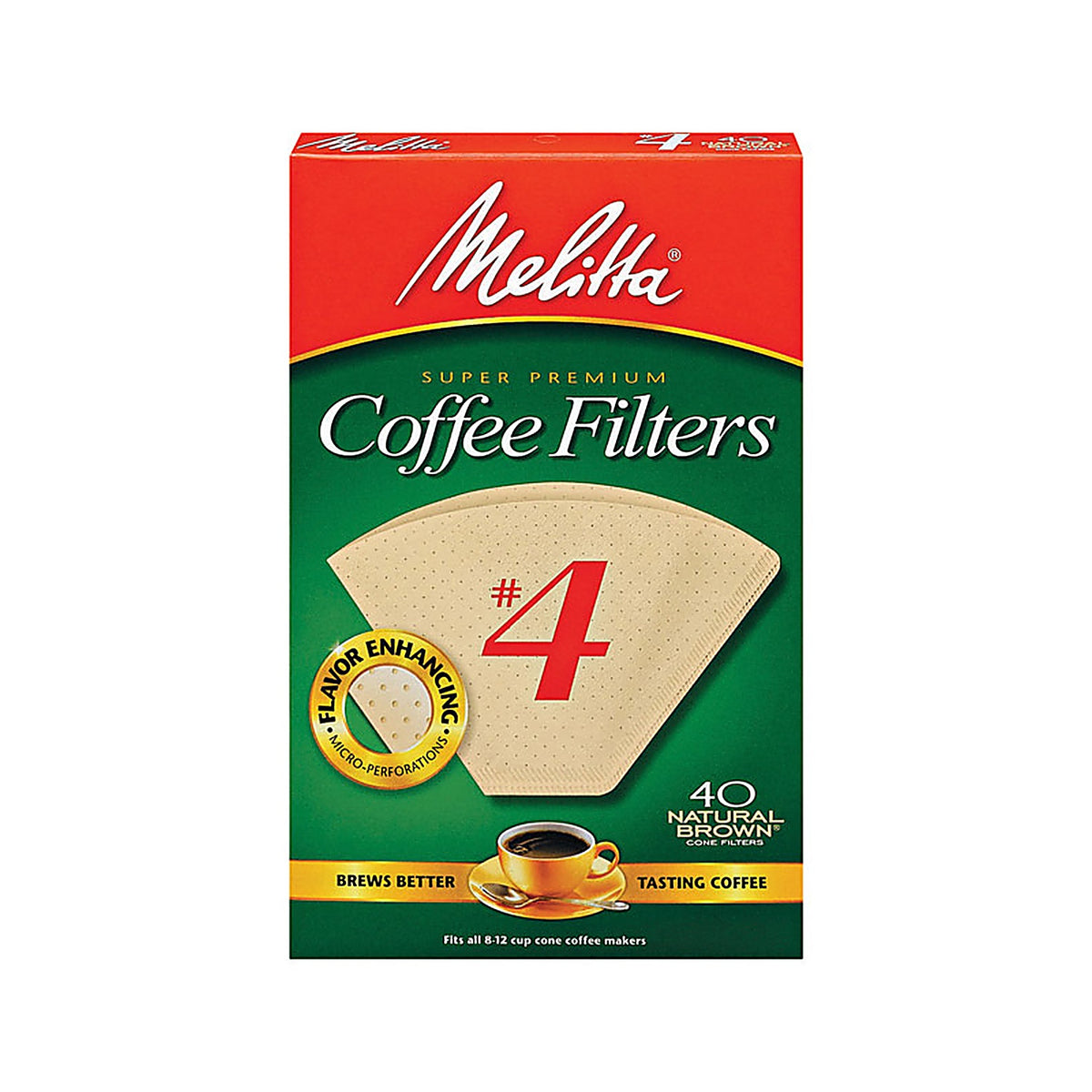 Melitta 624412 12 cups Brown Cone Coffee Filter 40/Pack
