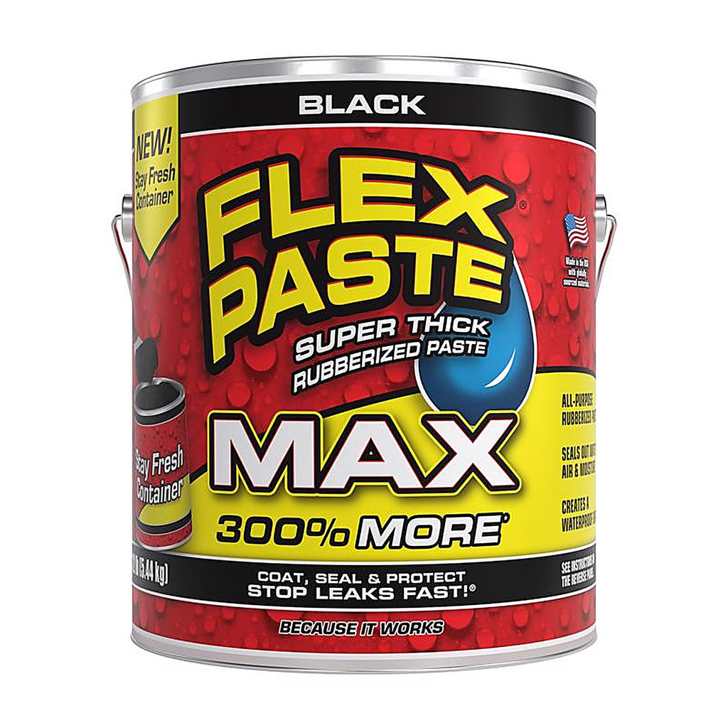 Flex Seal PFSMAXBLK01 FLEX PASTE MAX Black Rubber Coating 12 lb