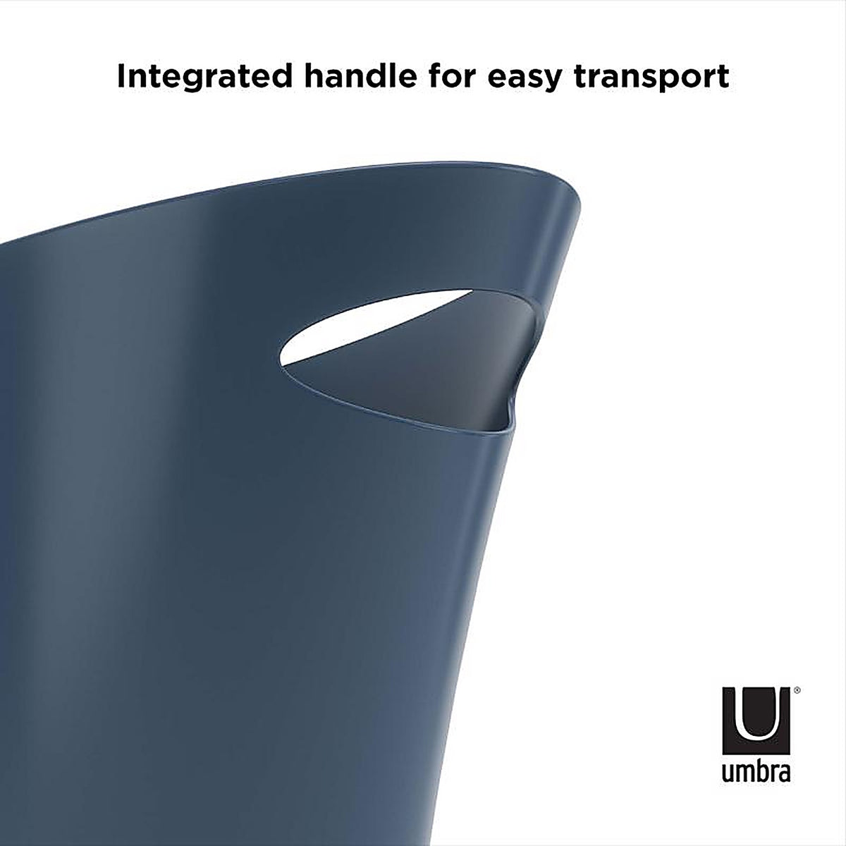 Umbra 082610-1191 2 gal Blue Polypropylene Modern Trash Can