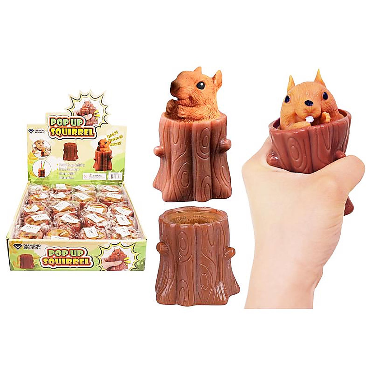 Diamond Visions TM-3328 Pop-Up Squeeze Toy Silicone Brown