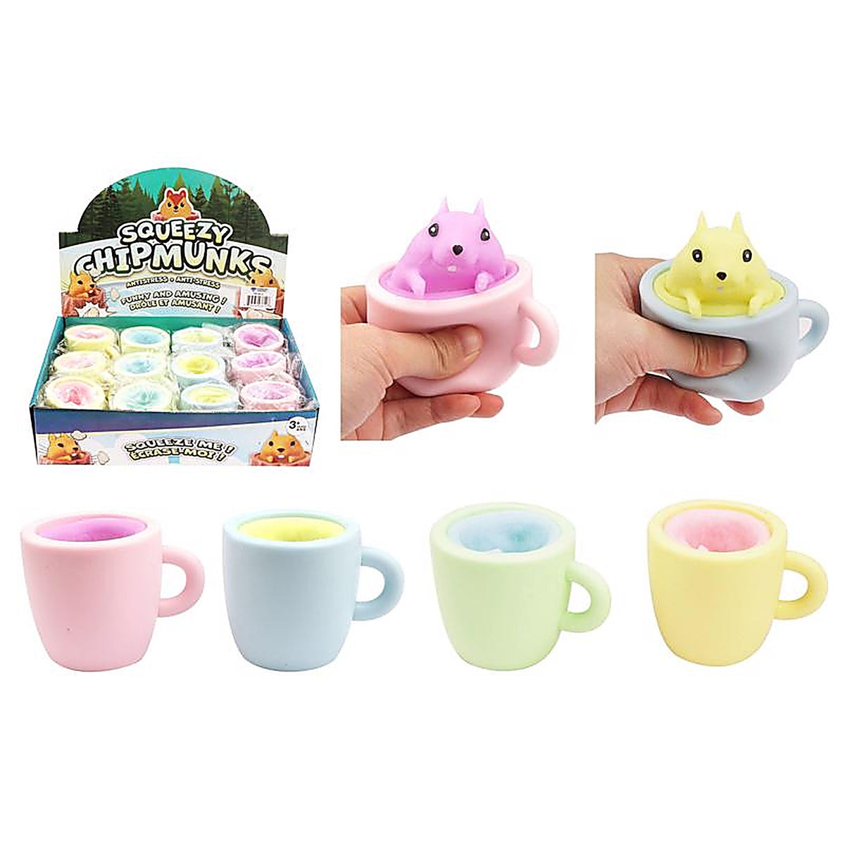 Diamond Visions TM-3612 Pop-Up Squeeze Toy Silicone Assorted