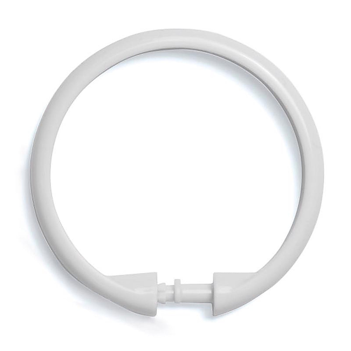 Kenney KN61217V2 White Plastic Shower Curtain Rings 12 pk