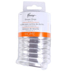 Kenney KN61218V2 Clear Plastic Shower Curtain Rings 12 pk