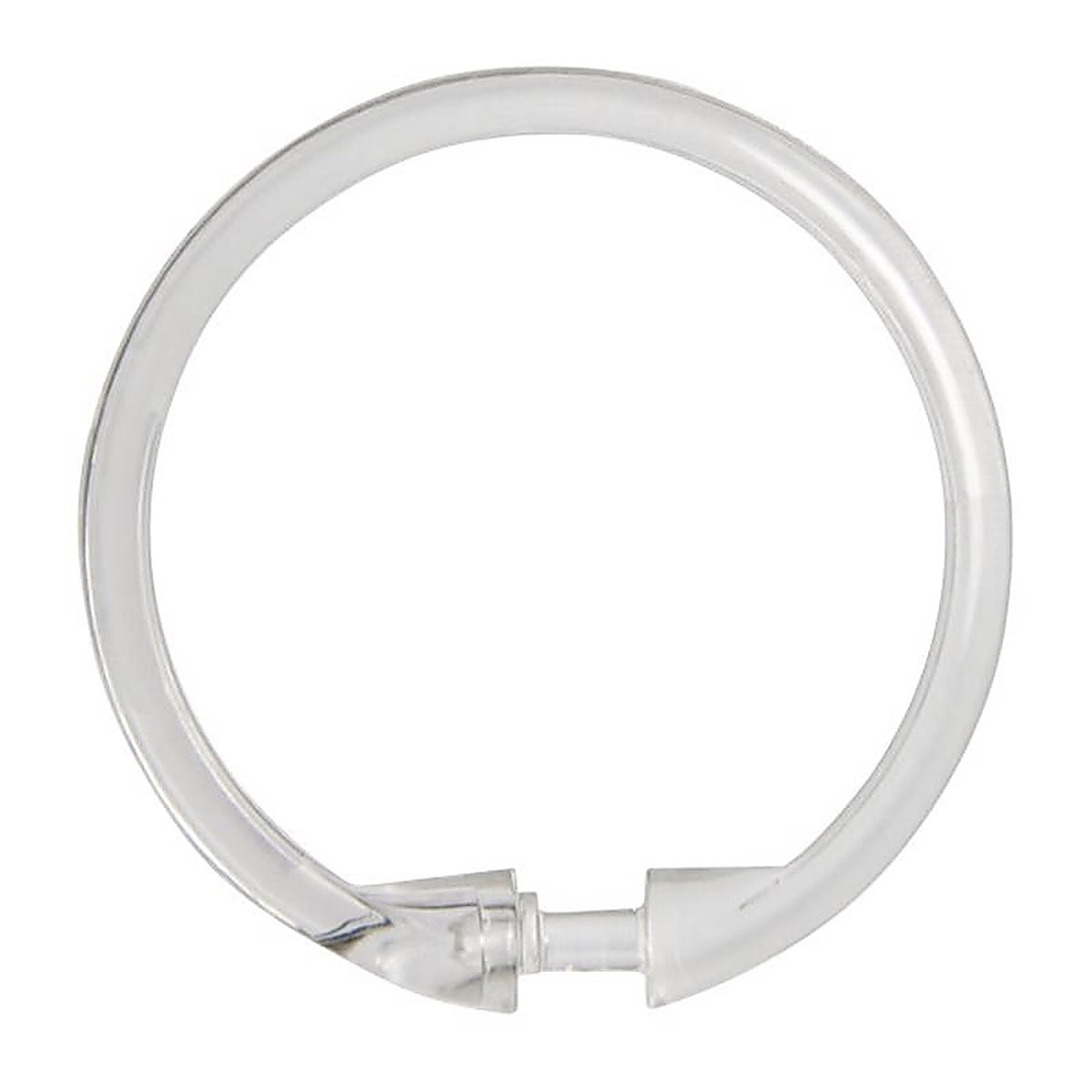 Kenney KN61218V2 Clear Plastic Shower Curtain Rings 12 pk