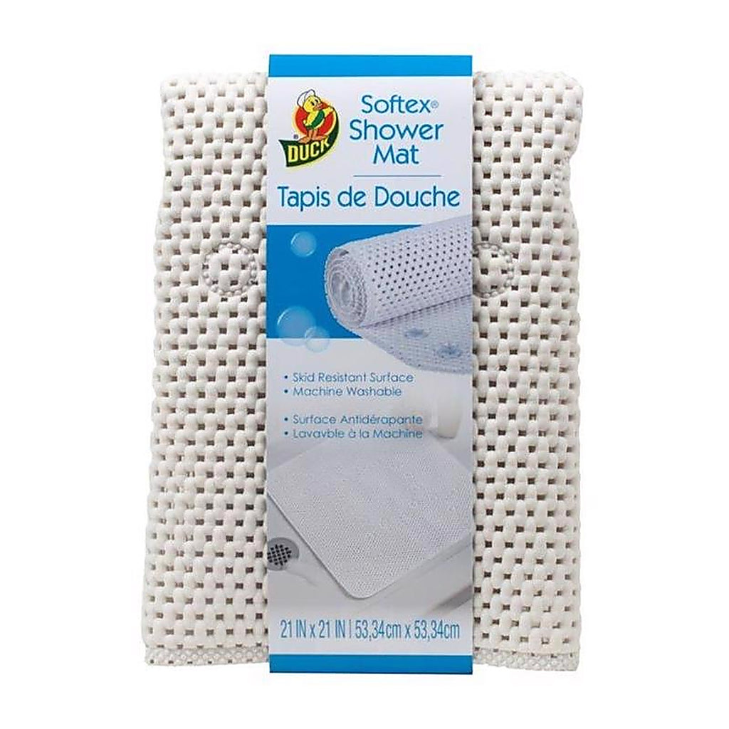 Duck 285154 Softex 21 in. L X 21 in. W White Polyester Bath Mat Latex Free