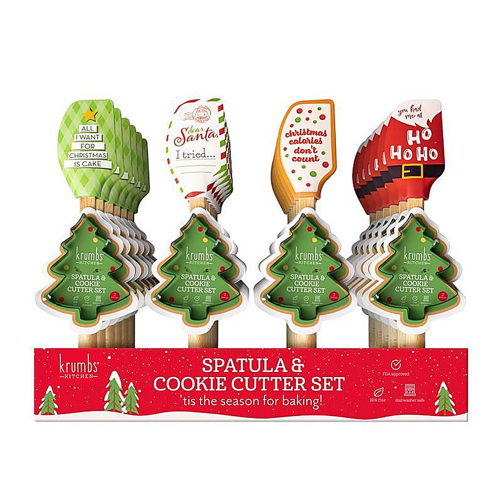 Krumbs Kitchen - XKKSET24 - Spatula Christmas Cookie Cutter Set Multicolored 1 Piece