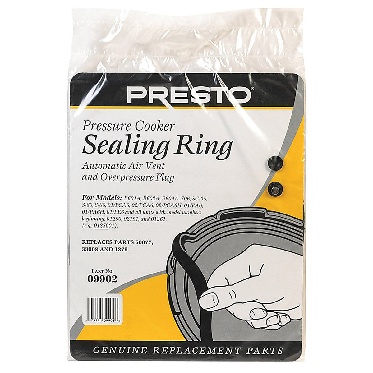 Presto 09902 Rubber Pressure Cooker Sealing Ring 6 qt