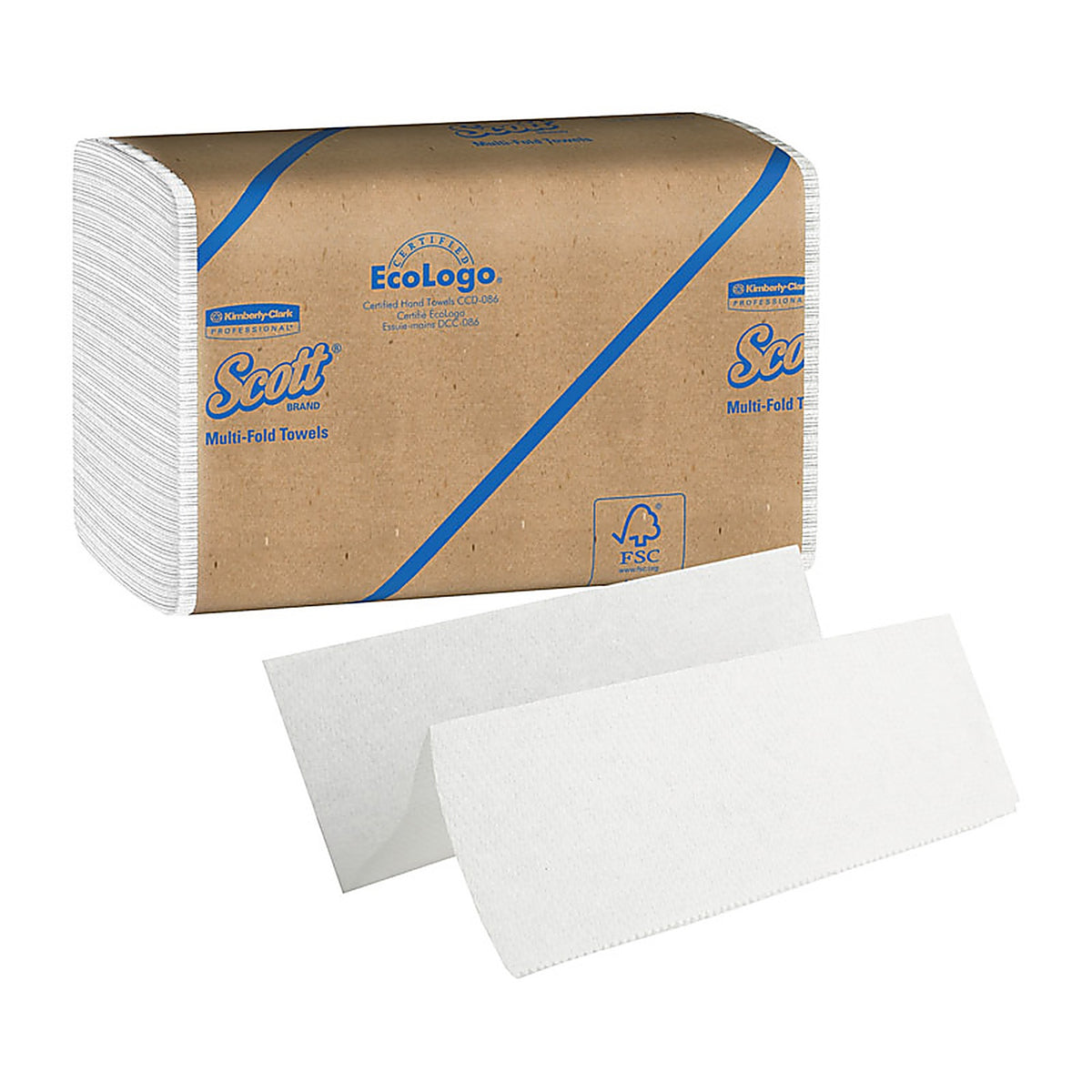 Scott 01840 Multi-Fold Towels 250 sheet 1 ply 16 pk