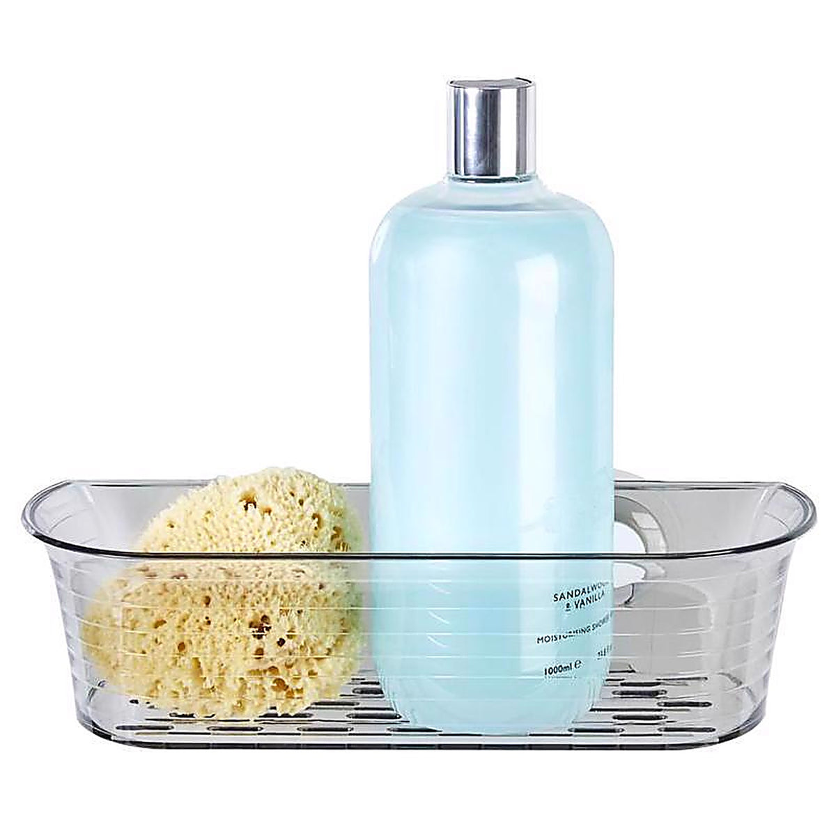 Better Living 13871 Clear Gray Plastic Shower Basket