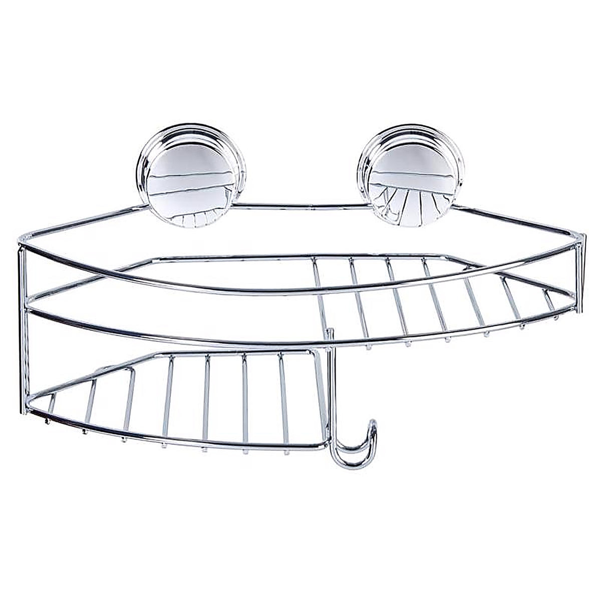 Better Living 13824 Stick N Lock Plus 5.44 in. H X 6.5 in. W X 11.8 in. L Chrome Silver Shower Basket