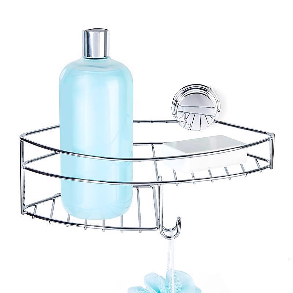 Better Living 13824 Stick N Lock Plus 5.44 in. H X 6.5 in. W X 11.8 in. L Chrome Silver Shower Basket