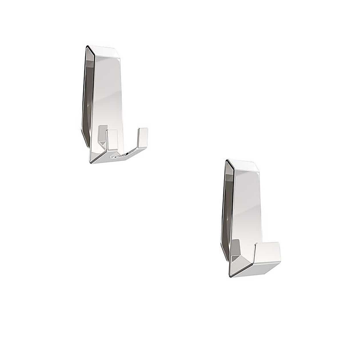 Better Living 13863 Facet 3.38 in. H X 1.25 in. W X 1.5 in. L Silver Bath Hook