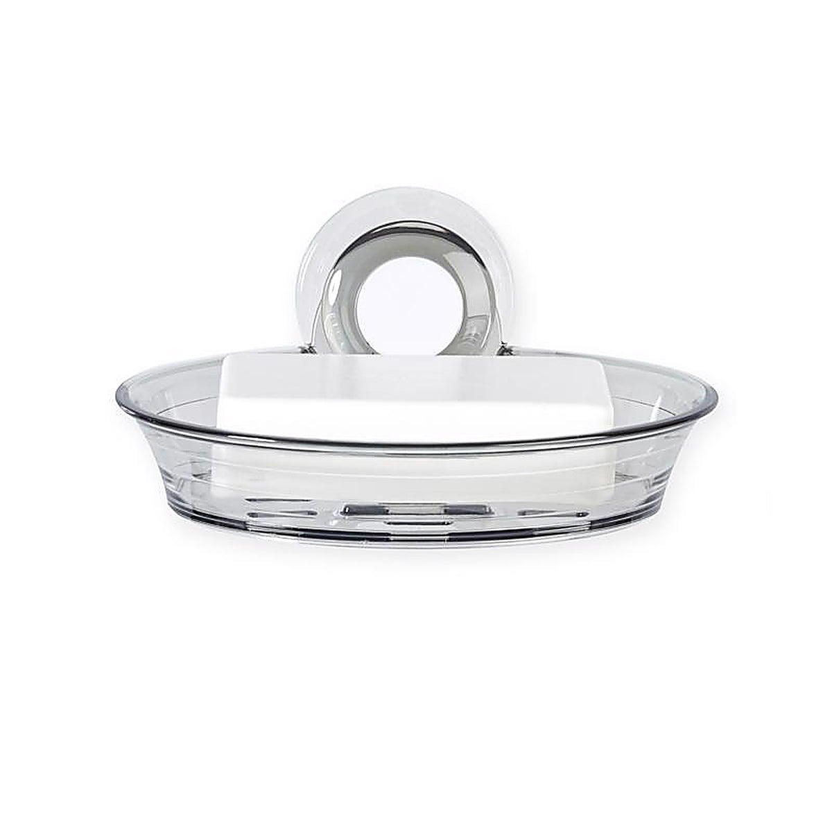 Better Living 13870 Impress Clear Gray Plastic Soap Dish