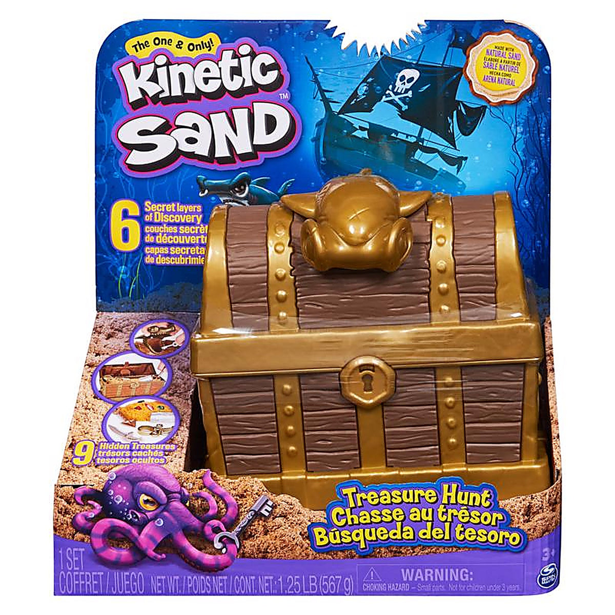 Spin Master 6062080 Treasure Hunt Kinetic Sand Natural