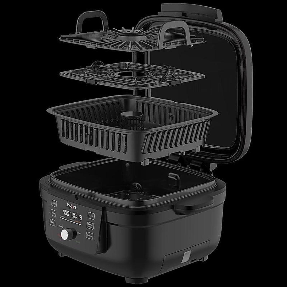 Instant 140-8001-01 Black Plastic/Stainless Steel Nonstick Surface Electric Grill 4 qt. cap.