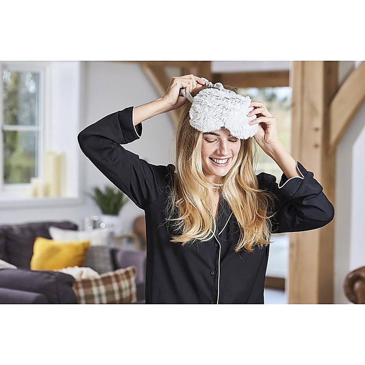 Warmies CPE-MARSH-G Marshmallow Eye Masks Gray 8.5in.