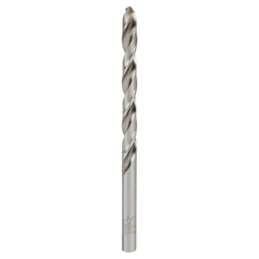 Irwin Hanson 60516 1/4in. High Speed Steel Fractional Straight Shank Jobber Length Drill Bit