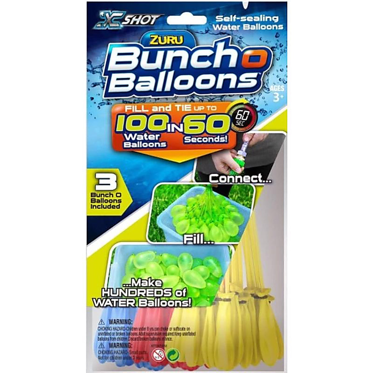Zuru - 56288UQ1 - Bunch O Balloons Rapid Filling Water Balloons Assorted 100 Piece