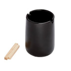 InterDesign 28267 Eco Vanity Black Ceramic Toothbrush Holder