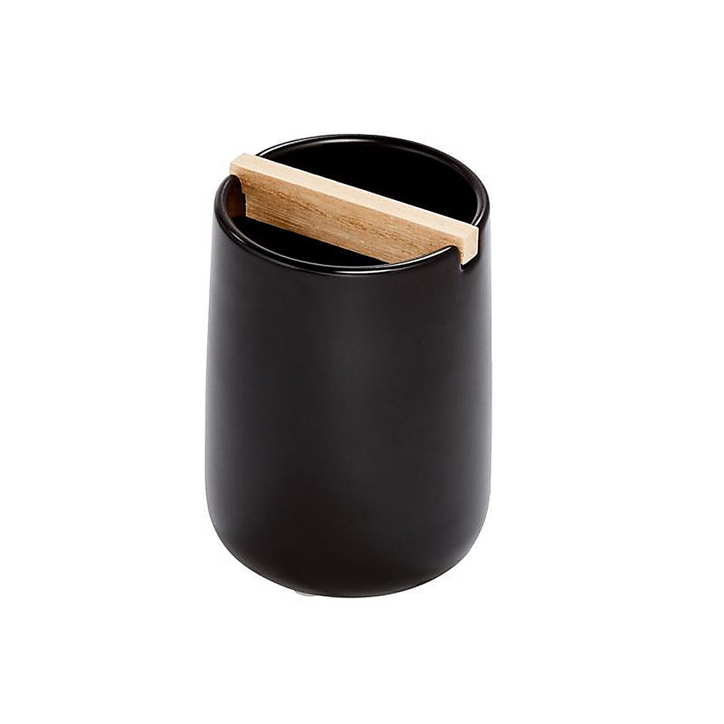 InterDesign 28267 Eco Vanity Black Ceramic Toothbrush Holder