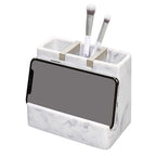 InterDesign 28250 Dakota Satin White Marble Plastic/Steel Toothbrush Holder