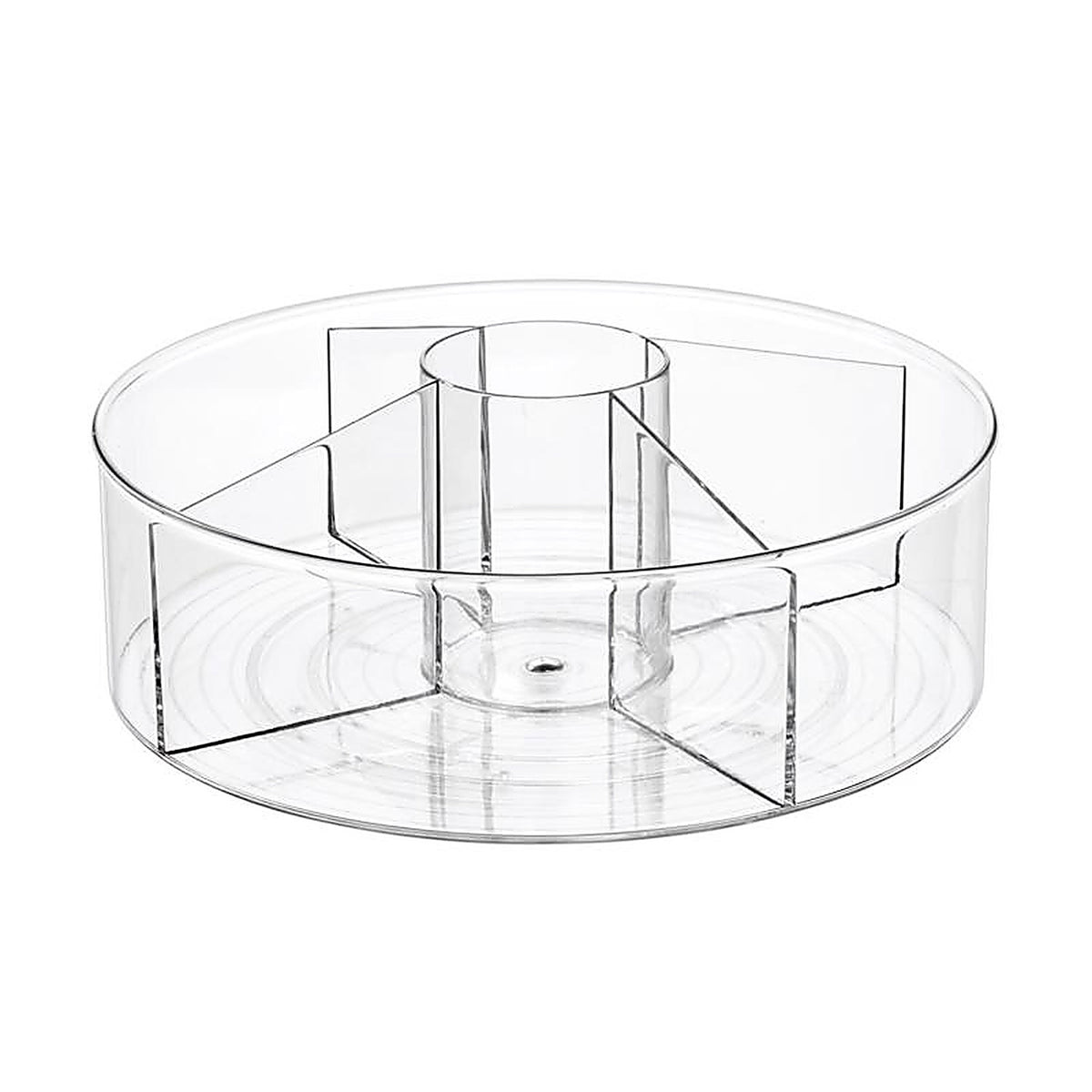 InterDesign 3850 Clear Divided Kitchen Bin 4.5 in. H X 11.5 in. W X 11.5 in. D