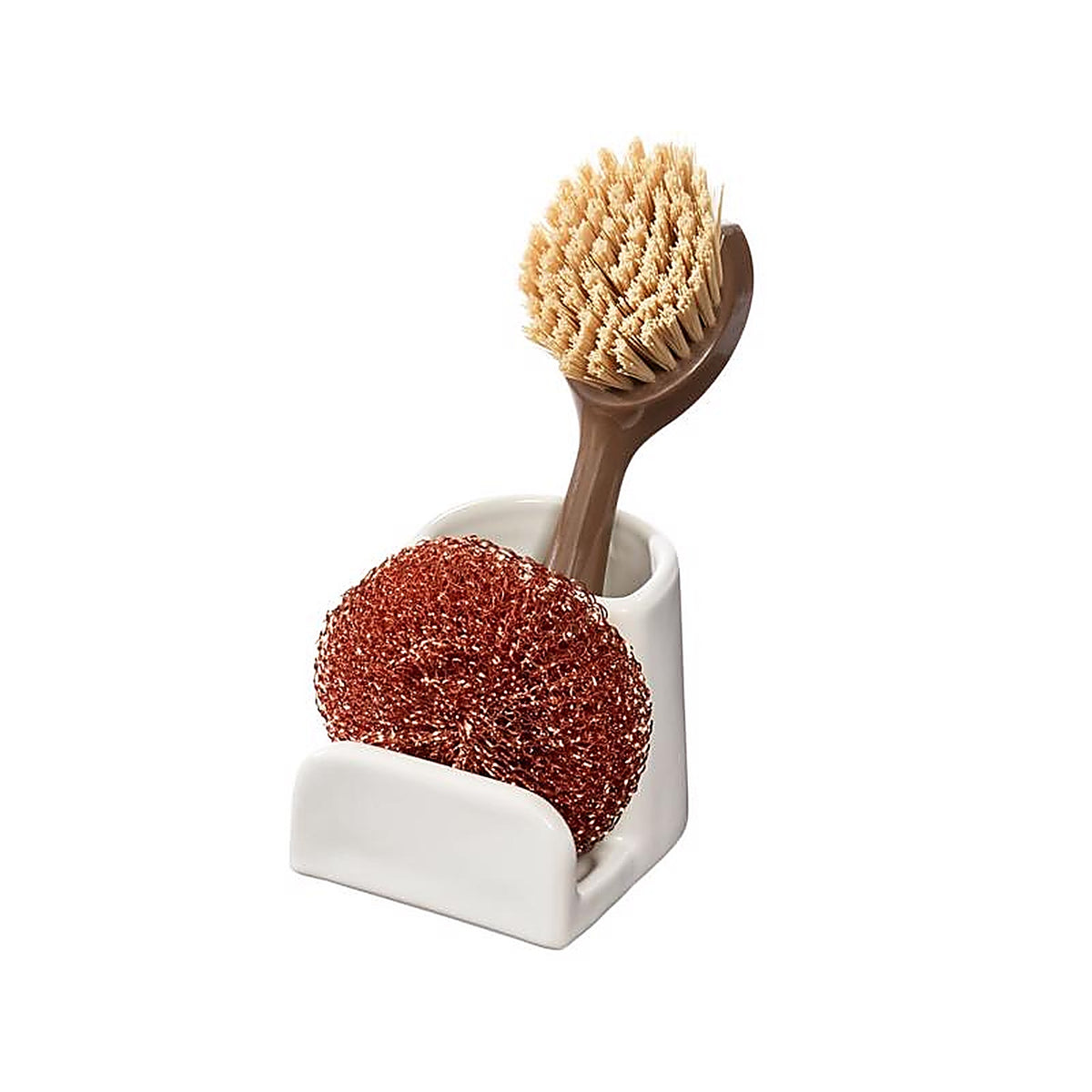 InterDesign 51751 3.69 in. L X 2.93 in. W X 3.03 in. H Sponge and Brush Holder