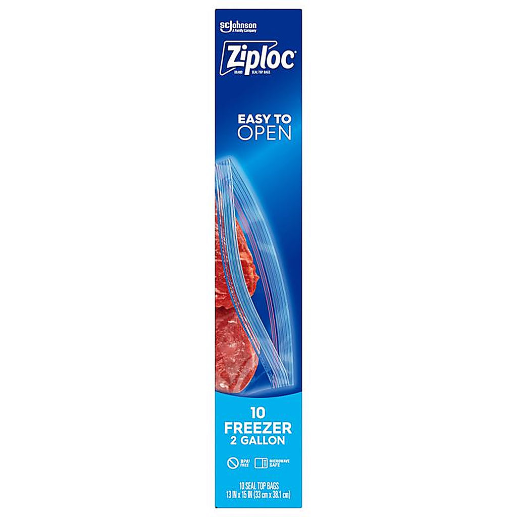 Ziploc 1132 2 gal. Clear Freezer Bag 10/Pack