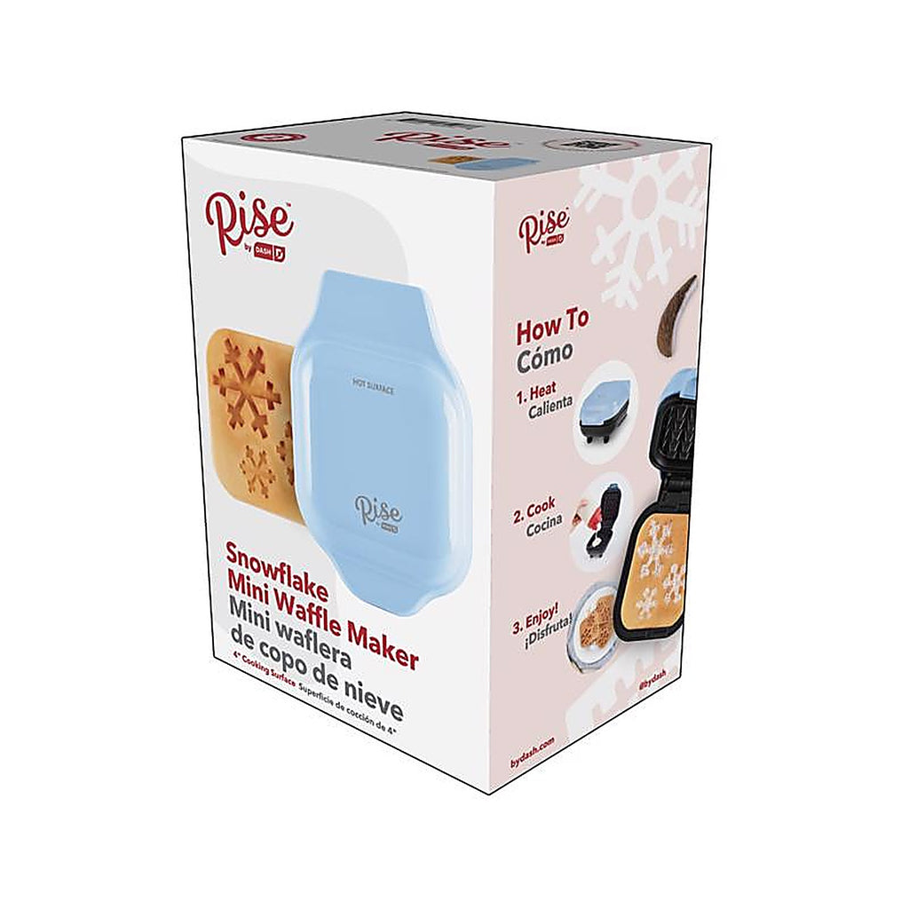 Rise by Dash RMWS001GBSD06 Blue Plastic Waffle Maker Snow