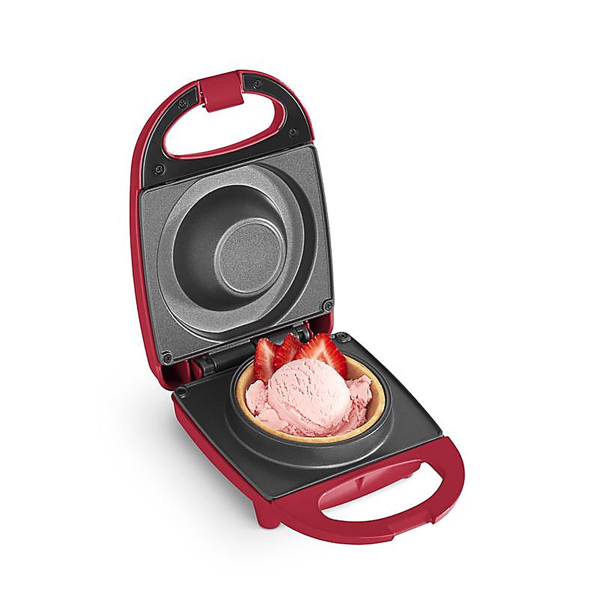 Rise by Dash RWBM001GBRR08 Red Plastic Waffle Bowl Maker