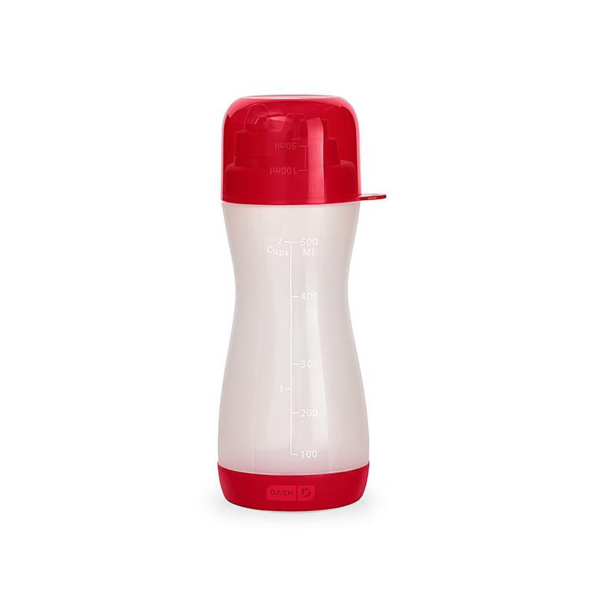 Rise by Dash RBB500GBRR16 Clear/Red ABS Plastic Batter Bottle 2 cups
