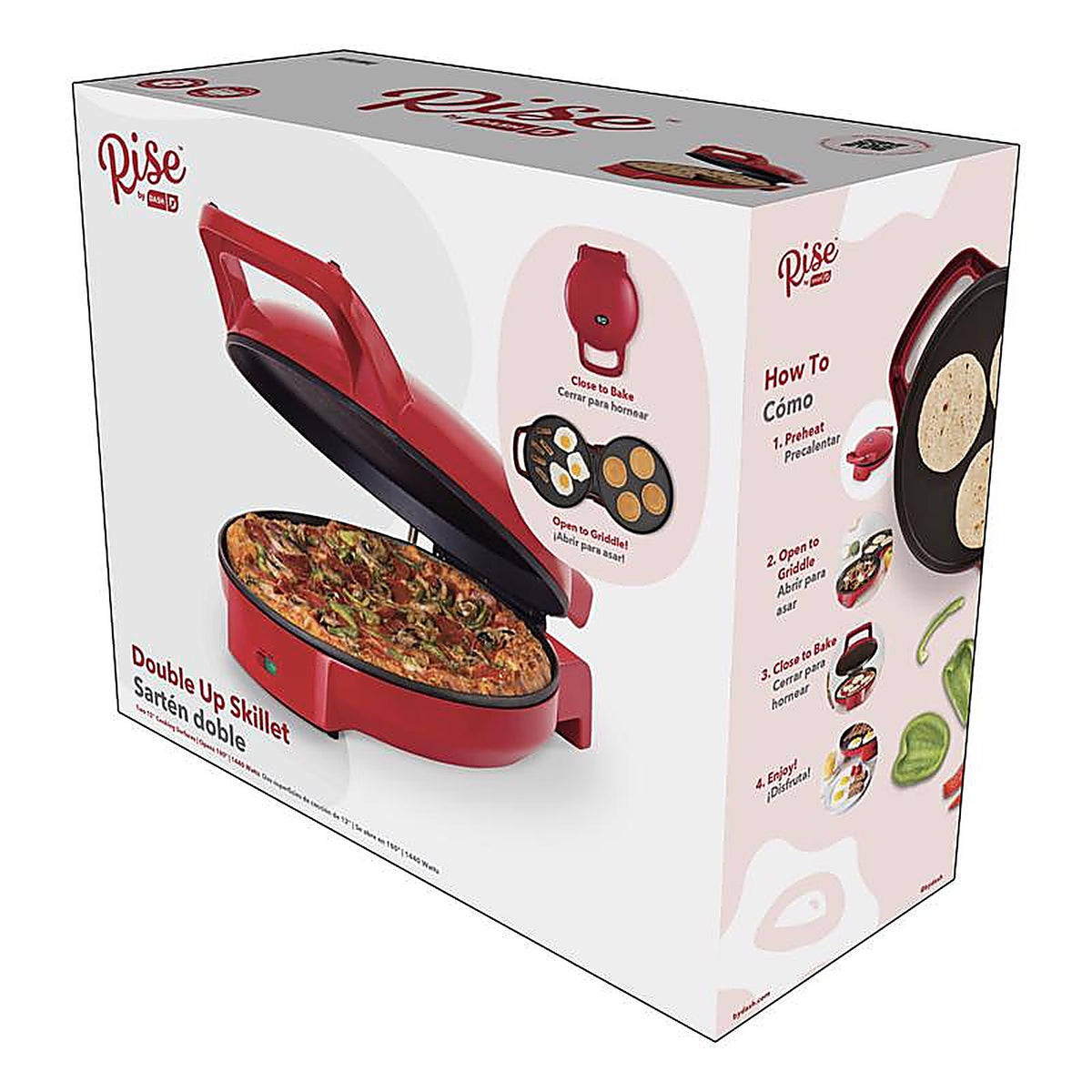 Rise by Dash RDUS120GBRR02 16 in. L X 12 in. W Metal Nonstick Surface Electric Griddles