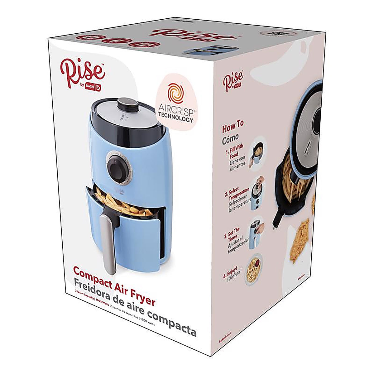 Rise by Dash RCAF160GBSK02 Blue 2 qt Air Fryer