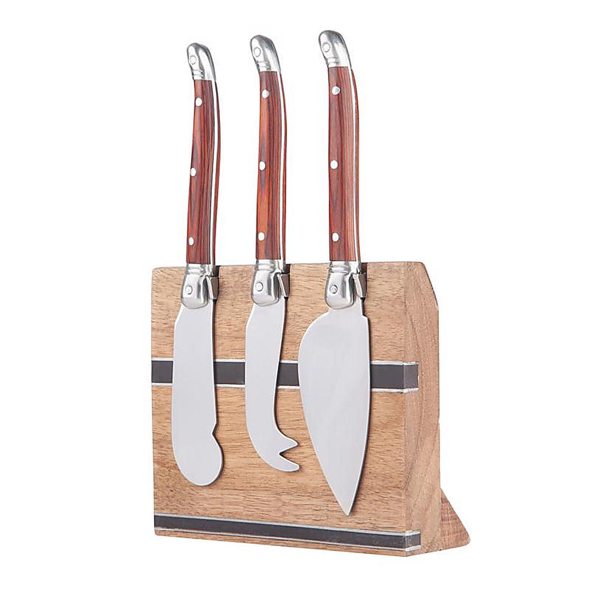 Final Touch CE40405 10 in. L X 7.3 in. W X 0.5 in. Wood Cheese Board with Slicer