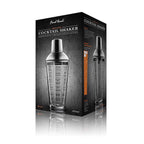 Final Touch FTA1831 16 oz Clear Glass/Stainless Steel Cocktail Shaker