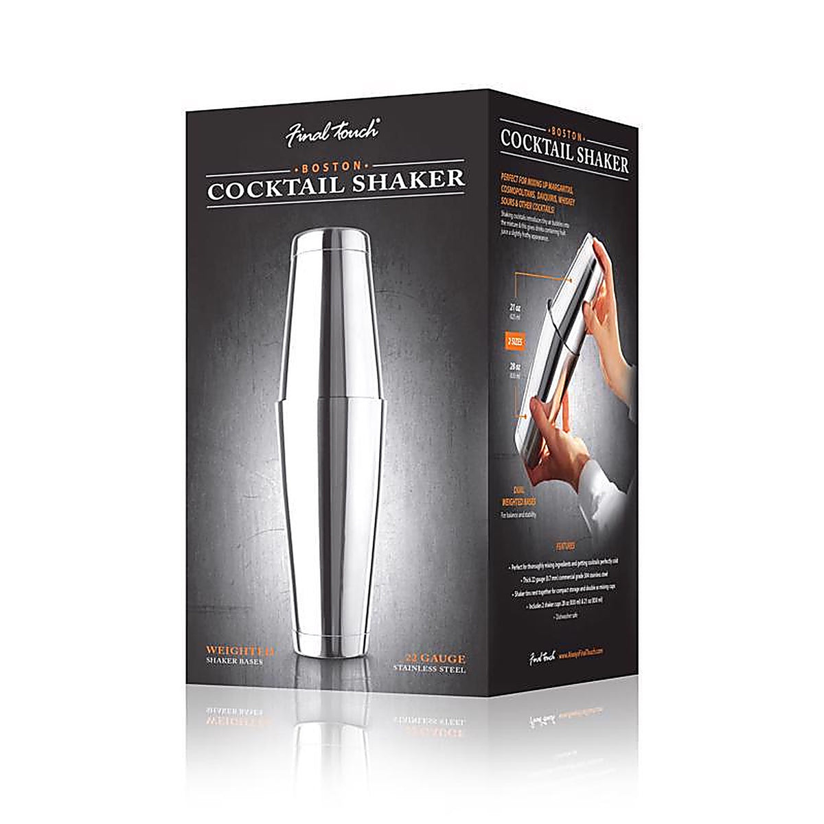 Final Touch FTA1843 Silver Stainless Steel Cocktail Shaker