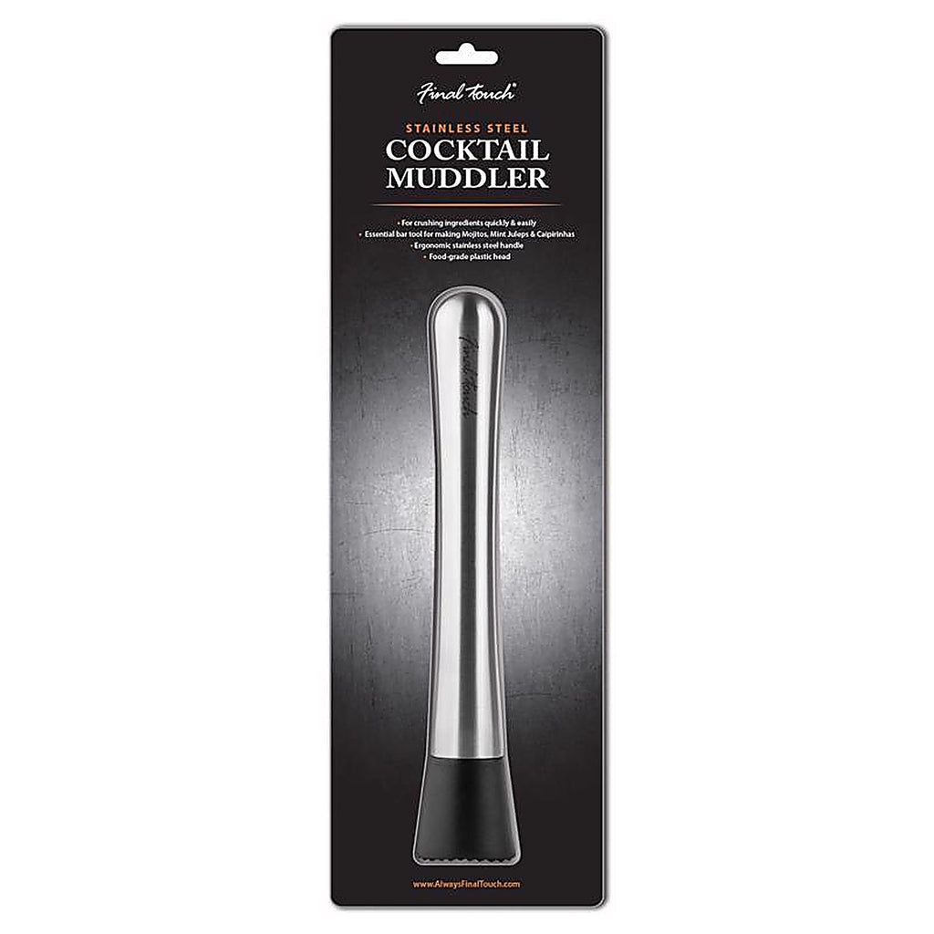 Final Touch FTA7012 Black/Silver Plastic/Stainless Steel Muddler