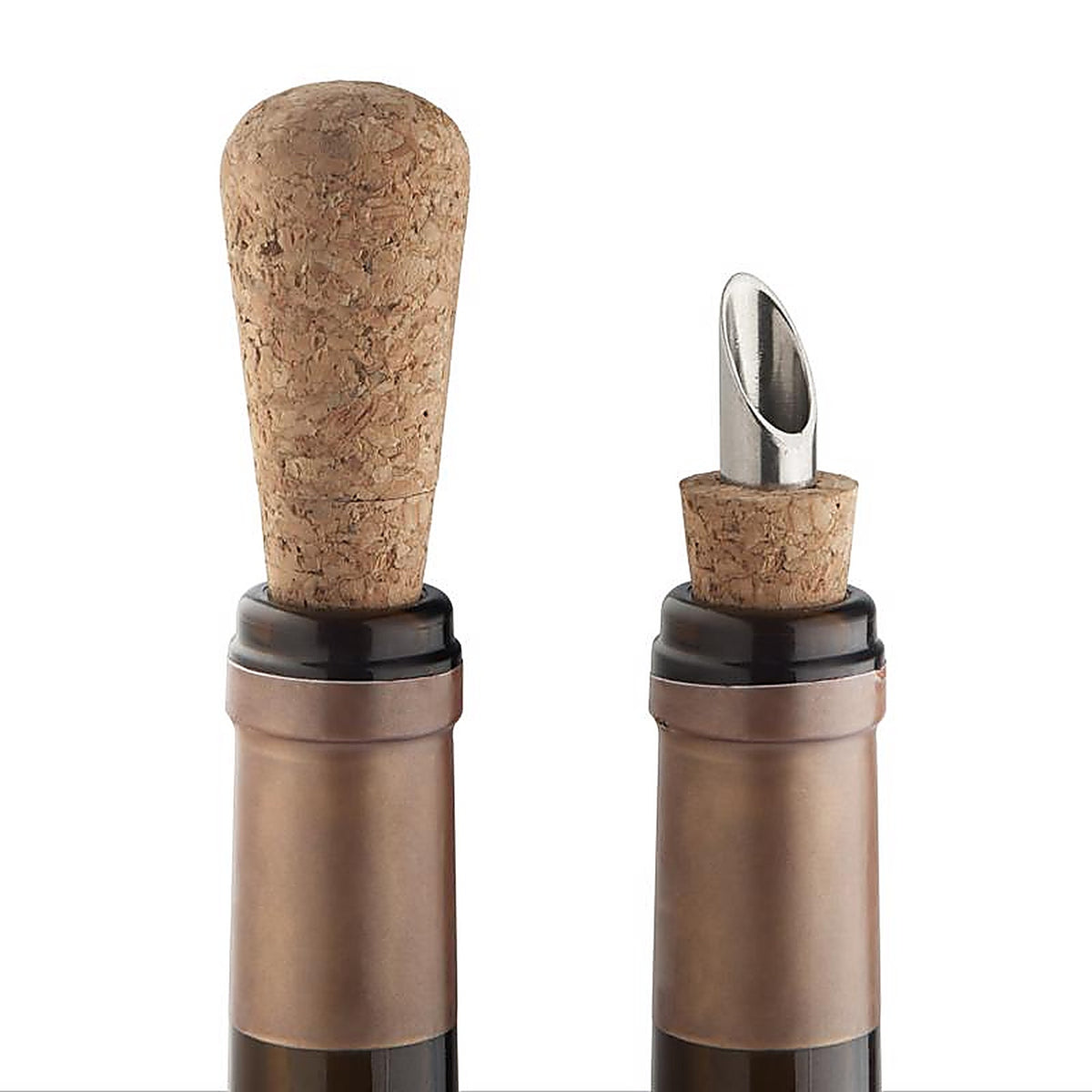 Final Touch FTA7500 Gold/Silver Stainless Steel Corker/Pourer