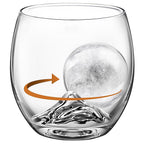 Final Touch GS300 8 oz Black/Clear Glass/Silicone Glass & Ice Mold