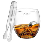 Final Touch GS349 8 oz Clear/Silver Glass/Stainless Steel Chilling Ball Set