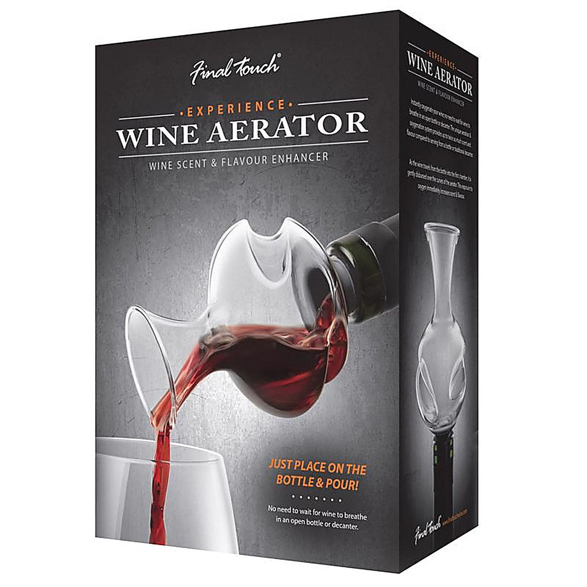 Final Touch WA73 Clear Glass Aerating Wine Pourer