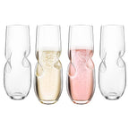 Final Touch GG5006 10 oz Clear Glass Stemless Champagne Flutes