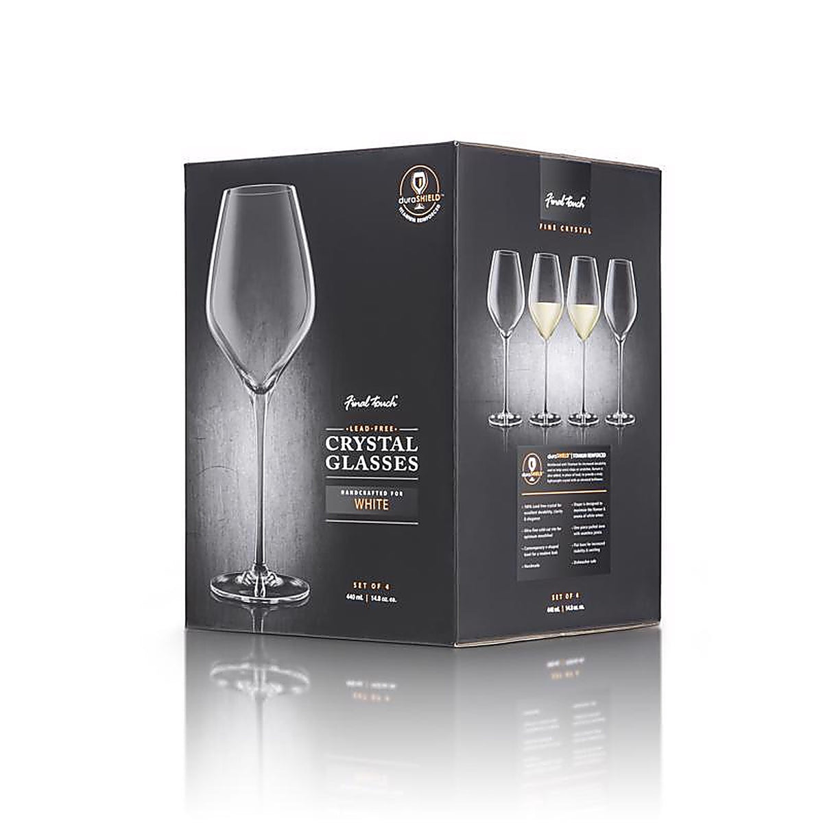 Final Touch LFG1214 14.8 oz Clear Glass White Wine Glass