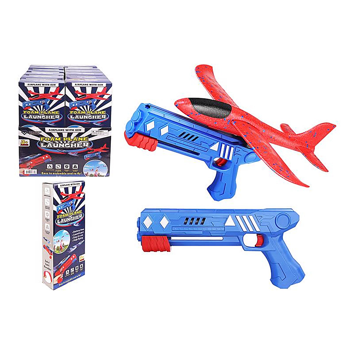 Diamond Visions TM-3681 Toy Launcher Glider Plane Shooter Foam 2 pk