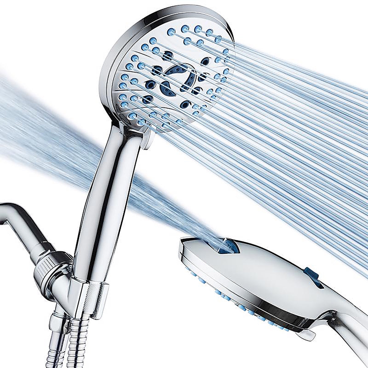 Aquacare - 1639 - Antimicrobial as Seen on TV Handheld Shower Head Stainless Steel 1 Pack