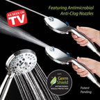 Aquacare - 1639 - Antimicrobial as Seen on TV Handheld Shower Head Stainless Steel 1 Pack