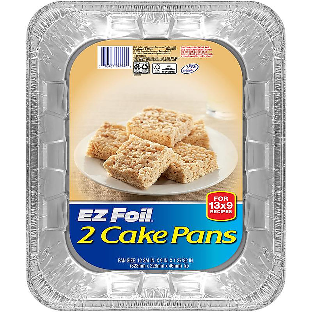 E-Z Foil Z94944 Foil 9 in. W x 13 in. L Cake Pan 2/pc.