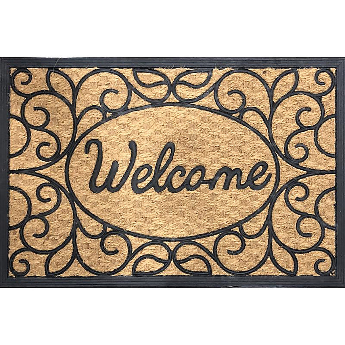 Rockport Premium - 7039910 - 24 In. W X 36 In. L Black/Brown Coir/Rubber Door Mat